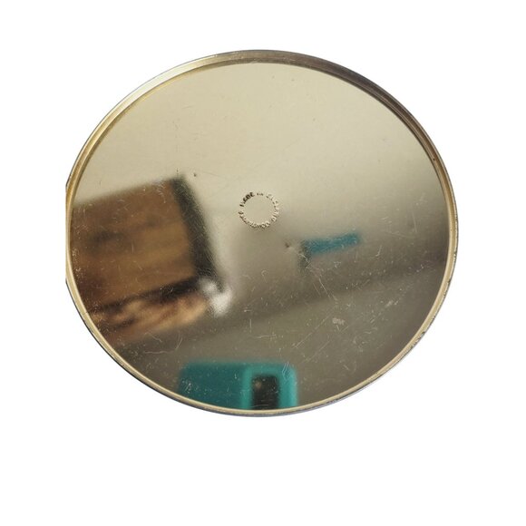 Vintage Round Biscuit Tin Embossed Floral Pattern 6.5” 1960's England - Picture 6 of 12